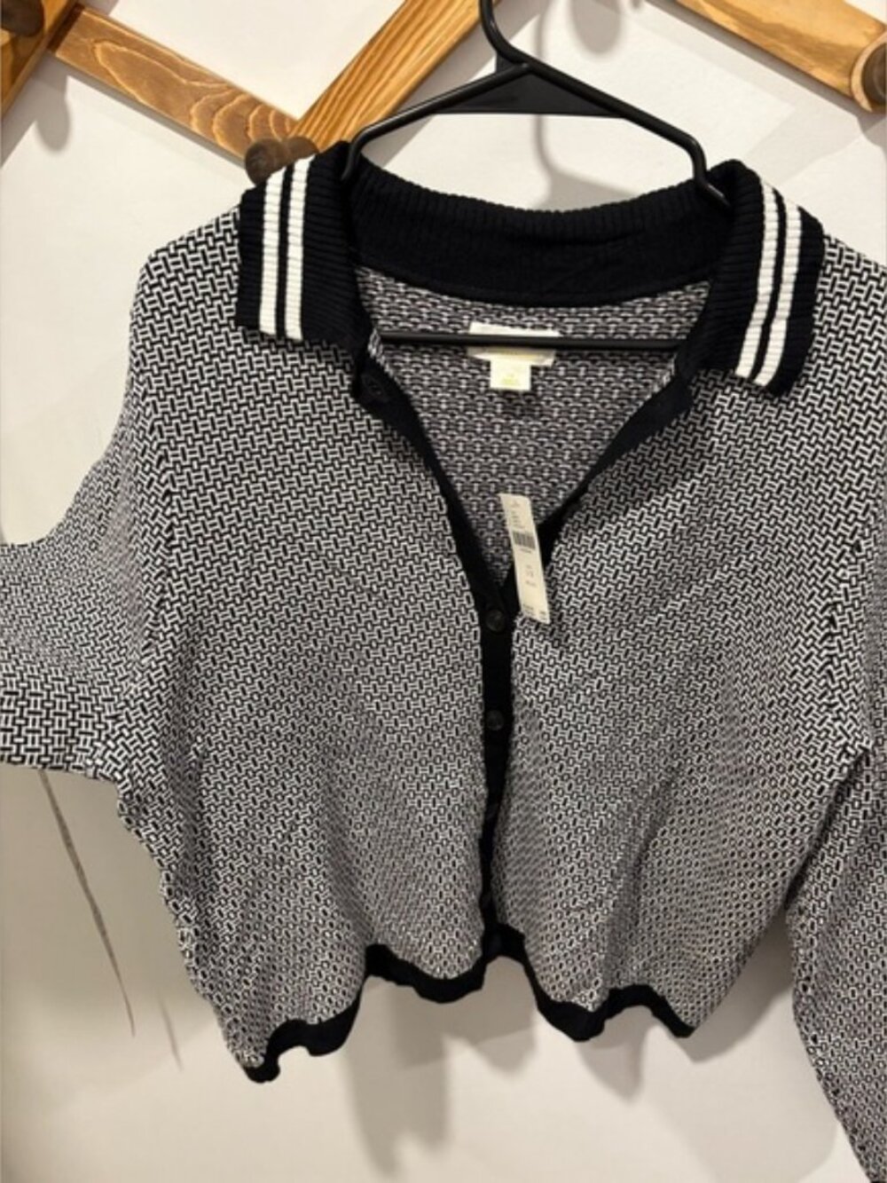 NWT Anthropologie Maeve Knit Polo Cardigan Sweater, Size 1X $158 - Picture 9 of 9